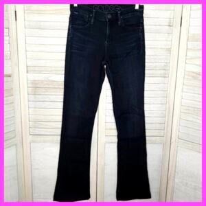 Flare High Rise Jeans 26 Regular Dark Stretchy Goldsign